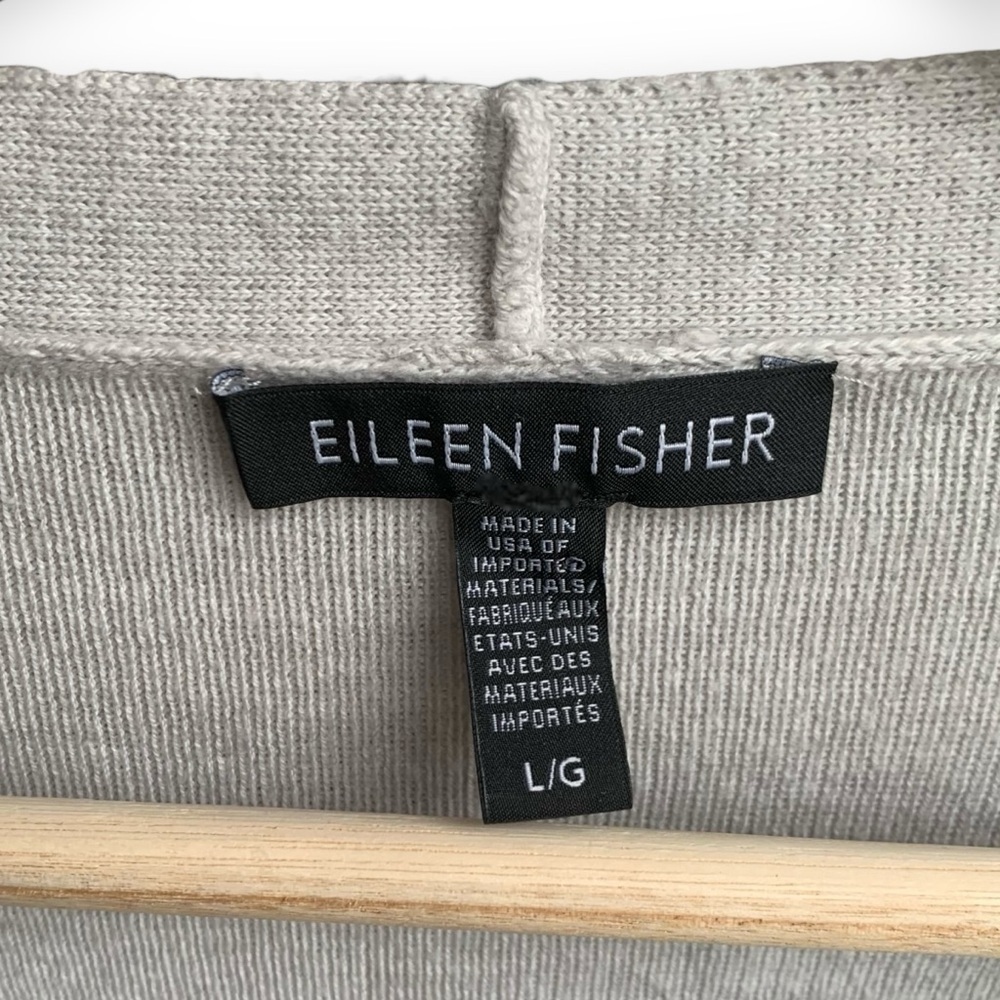 Eileen Fisher Cardigan L Pearl Cotton Silk Blend - Picture 12 of 13